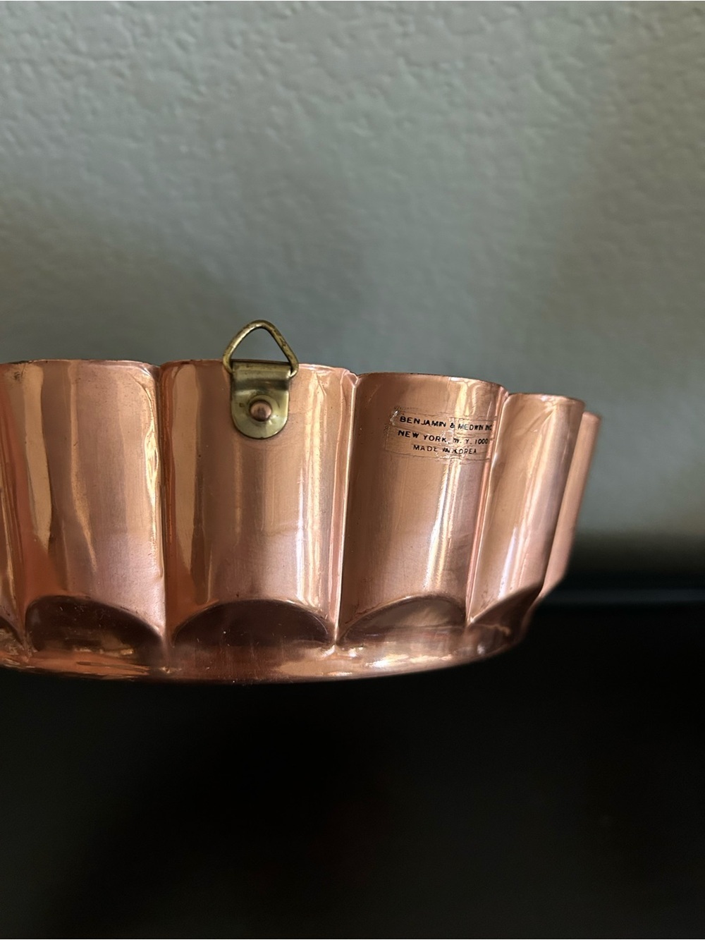 Vintage Benjamin & Medwin NY Copper Fruit Jello Mold 7.75" Wall Hanging Korea - Picture 8 of 8